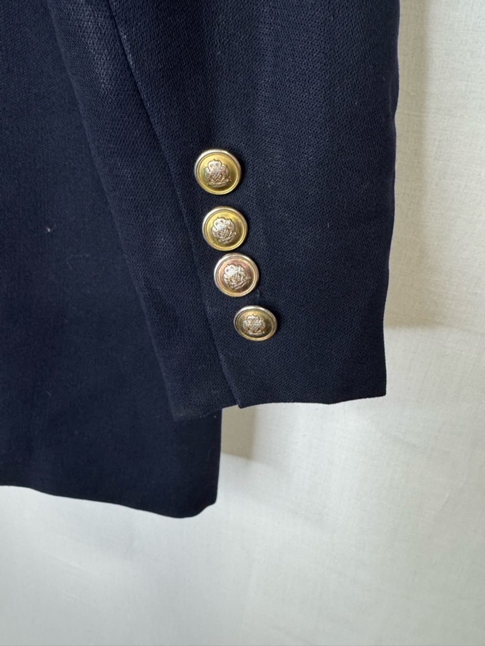 Lauren Ralph Lauren Womens Navy Blazer Sz 16 Crown Crest Embroidery Old Money - Picture 7 of 11